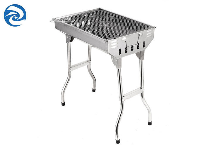 کوره زغال چوب در فضای باز استیل ضد زنگ 73x33x71cm تاشو قابل حمل