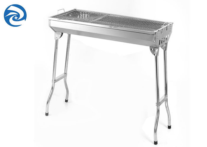 کوره زغال چوب در فضای باز استیل ضد زنگ 73x33x71cm تاشو قابل حمل